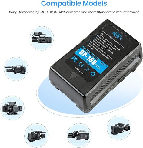 سلسلة بطاريات REYTRIC بقدرة 190 وات في الساعة و154 وات في الساعة على شكل V Mount/V-Lock مع شاحنين D-Tap بقدرة 13400 مللي أمبير في الساعة و10400 مللي أمبير في الساعة in Kuwait