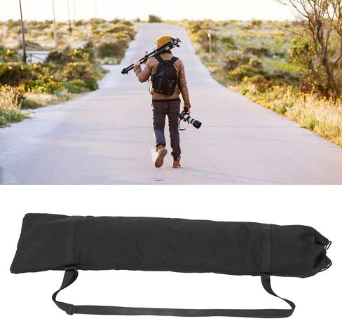 Universal Tripod Carrying Case, Heavy Duty Nylon Photography Bag with Adjustable Shoulder Strap for Camera Tripods Monopods Light Stands Black 34x20x24cm in Saudi Arabia