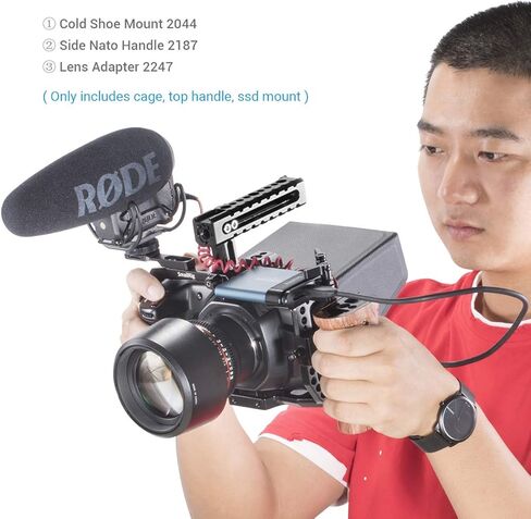 مجموعة قفص كاميرا سموريج لكاميرا السينما ذات التصميم الأسود السحري 4 كيه و6 كيف، متوافقة مع بي ام سي سي 4 كيه و6 كيه - KCVB2419 in Kuwait