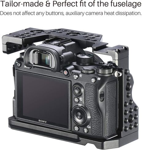 قفص كاميرا لكاميرا سوني A7III/A7RIII/M3 القياسية بنمط اركا لوحة سريعة الفك + مجموعة ملحقات مقبض علوي لسلسلة سوني a7iii in Kuwait