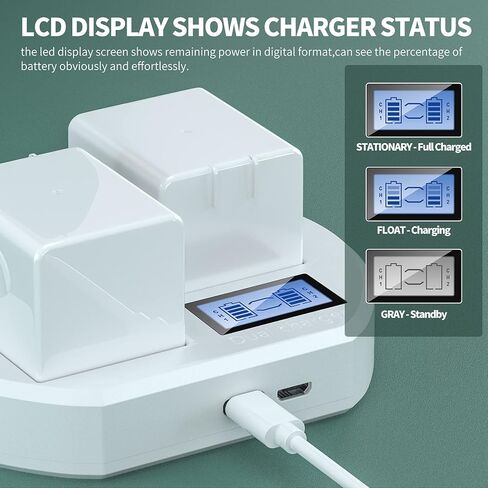 Taken Batteries for Arlo Pro and Arlo Pro 2 Surveillance Camera, 4-Pack 7.2V 2440mAh Relacement Batteries with LCD Battery Charger Station（NOT Compatible with Arlo Ultra 2, Arlo Pro 3） in Kuwait