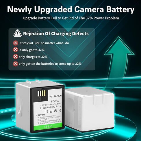 Taken Batteries for Arlo Pro and Arlo Pro 2 Surveillance Camera, 4-Pack 7.2V 2440mAh Relacement Batteries with LCD Battery Charger Station（NOT Compatible with Arlo Ultra 2, Arlo Pro 3） in Kuwait