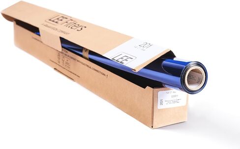 LEE Filters 201 Full Blue Compact Roll - 2ft Wide Polyester Lighting Gel for Warm Tungsten to Photographic Daylight Diffusion Filter - Made in The UK in Saudi Arabia