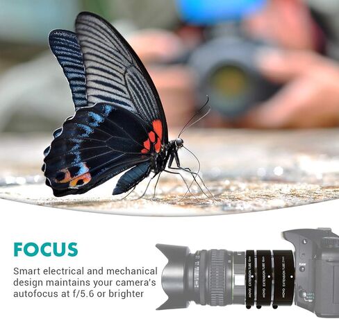 Movo Photo AF Macro Extension Tube Set for Fujifilm X-Mount Mirrorless Cameras with 10mm, 16mm and 21mm Tubes in Saudi Arabia