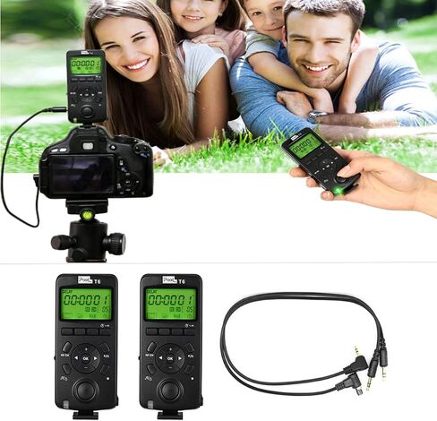 Wireless Shutter Release Comaptible for Canon, Pixel T6-N3/E3 Wireless Remote Control Timer Shutter Release Cable Compatible for Canon EOS R3 R5 R6 R7 1300D 760D 750D 90D 5D IV III 1D 6D II 7D in Saudi Arabia