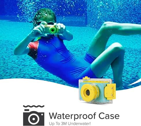 myFirst Camera 2 - Kids Underwater Camera for Snorkeling Shutterbug, Waterproof, Premium Designer Toy HD Video Camcorder Preset Frames Real-8MP incl 16GB Card Graduation Gift in Saudi Arabia
