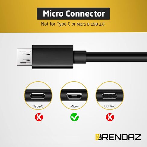 كابل USB لكاميرا Canon متوافق مع BRENDAZ لكاميرات Canon EOS M50 بدون مرآة، وكاميرات EOS 90D، وكابل USB 2.0 ميكرو USB (6 أقدام) in Kuwait