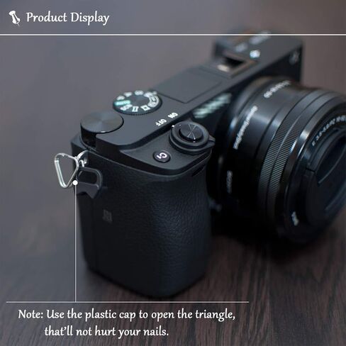 VKO Lug Ring Camera Strap Triangle Split Ring Hook + Plastic Cap for SLR D-SLR Rangefinder Mirrorless Camera W/Round Eyelet 12mm(2 Pair) in Kuwait