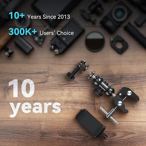 حامل بمشبك كاميرا SmallRig Super، محول رأس كروي مزدوج، حامل طاولة مكتب سياج لـ Ronin-M/Insta360/Gopro، رأس كروي - 1138 in Kuwait