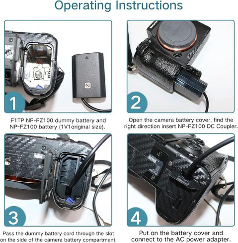 F1TP NP-FZ100 بطارية الدمية NPFZ100 DC مقرنة USB عدة استبدال محول الطاقة AC لسوني ألفا A7 III، A7C، A7S III، A1، FX3، A6600، A7R III، A7R IV، A9 II، A7III A7SIII A7RIII A7RIV A9R A9S كاميرات in Kuwait