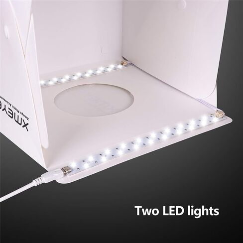 Mini Photo Studio Box, 9 x 9 Inches Shooting Tent Kit, Foldable Photography Booth With 2 x 20 LED Beads + 6 Colors Backdrops in Saudi Arabia