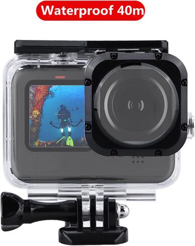 Diving Fish Eye Wide Angle Max Lens Waterproof Housing for Gopro Hero 10 9 Underwater 40m Case Cover Mini Action Camcorder Sports Camera Accessories in Saudi Arabia