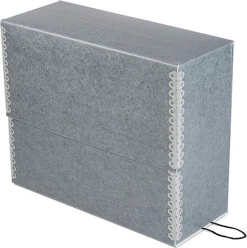 Lineco Archival Document Storage Box, 12.5" x 10.5" x 5", Gray | Acid-Free, 12 Letter Sized File Folders Included, Organizer for Prints, Photos, Papers, Pack of 2 in Saudi Arabia