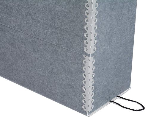 Lineco Archival Document Storage Box, 12.5" x 10.5" x 5", Gray | Acid-Free, 12 Letter Sized File Folders Included, Organizer for Prints, Photos, Papers, Pack of 2 in Saudi Arabia