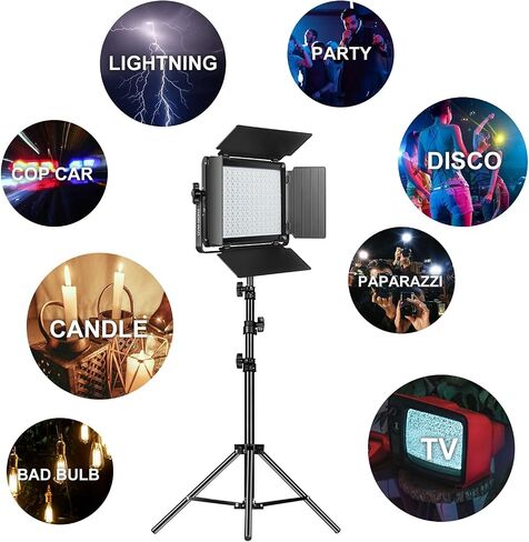 GVM RGB LED ضوء فيديو مع Softbox، 680RS 50W مجموعات إضاءة لوحة LED مع تحكم بلوتوث، عبوتان من إضاءة التصوير الفوتوغرافي لاستوديو YouTube، تصوير الفيديو، الألعاب، البث، المؤتمرات in Saudi Arabia