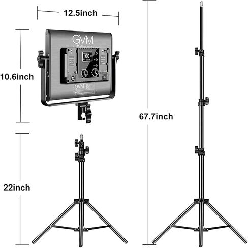 GVM RGB LED ضوء فيديو مع Softbox، 680RS 50W مجموعات إضاءة لوحة LED مع تحكم بلوتوث، عبوتان من إضاءة التصوير الفوتوغرافي لاستوديو YouTube، تصوير الفيديو، الألعاب، البث، المؤتمرات in Saudi Arabia