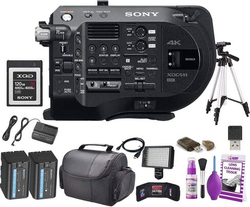 نظام كاميرا Sony PXW-FS7M2 XDCAM Super 35 () مع بطاقة ذاكرة 120 جيجابايت، وحقيبة، وحامل ثلاثي القوائم، وإضاءة LED، وميكروفون والمزيد (متجدد) in Saudi Arabia
