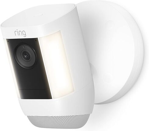Ring Spotlight Cam Pro, Wired | 3D Motion Detection, Two-Way Talk with Audio+, and Dual-Band Wifi (2022 release) - White in Kuwait