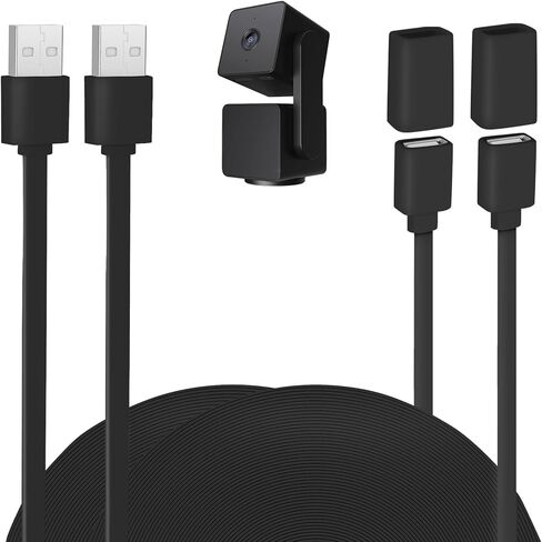 UYODM 2PACK كابل تمديد USB متوافق مع WYZE Cam V3/V2، Wyze Cam OG، WYZE Cam Pan V3/V3 Pro/ V2، 20Ft/6M IPX7 كابل شحن تمديد مقاوم للماء يعمل على تشغيل كاميرا WYZE الخاصة بك بشكل مستمر - أسود in Kuwait