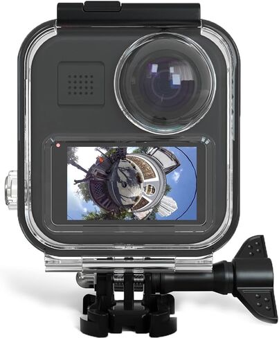 حافظة OKFUN تعمل باللمس مقاومة للماء لجهاز Go Pro MAX 360 لحماية الغوص تحت الماء غطاء حماية 20M/65FT مع ملحقات دعامة شاشة اللمس in Kuwait