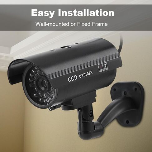 LIULDASHUN Solar Fake Security Camera, Dummy CCTV Security Camera with Blinking Led, Solar Powered and Weatherproof, Imitation Surveillance System with Red Flashing Light in Kuwait