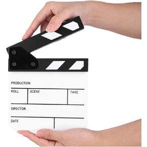 لوح Clapperboard صغير، لوح Clapperboard من الأكريليك لمشهد فيلم تلفزيوني، لوح Clapper Board مع قلم تحديد سبورة بيضاء قابل للمسح (أبيض) in Kuwait