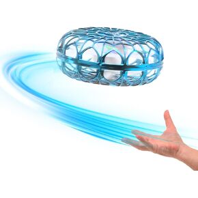 NUTTY TOYS Interactive Frisbee Drone - Hand Operated Light Up Boomerang for Kids & Adults |Easy Shake to Start Flying UFO| Top Christmas Stocking Stuffers Gift Idea 2023 for Boys 4 5 6 7 8 9 10 11 12