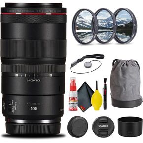 Canon RF 100mm f/2.8L Macro is USM Lens Accessory (4514C002) Bundle | For Photography & Video + Cleaning Kit + Filter Kit + Cap Keeper + More in Saudi Arabia