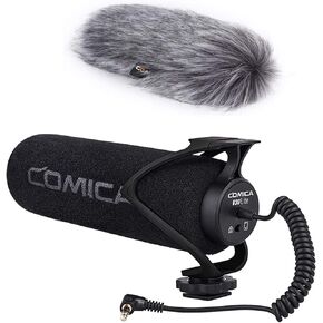 ميكروفون فيديو Comica CVM-V30 LITE، ميكروفون بمكثف قلبي فائق على الكاميرا لكاميرات Canon Nikon Sony Panasonic DSLR، مع غطاء الرياح MF2 in Saudi Arabia