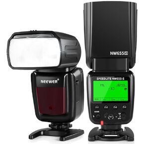 NEEWER NW655-S TTL Flash Speedlite متوافق مع كاميرات Sony، GN60 2.4G HSS 1/8000s Speedlight، 230 ومضة طاقة كاملة، إعادة التدوير في 0.1-2.6 ثانية، بطاريات AA تعمل (غير متضمنة) in Kuwait