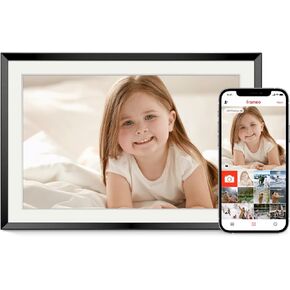 Digital Picture Frame| Built-in 32GB, 11.5" WiFi Digital Photo Frame with IPS Touchscreen, Send Photo/Video via Frameo App/USB/Micro SD, Gifts for Mom/Dad, Black Wood Border