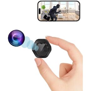 Splemin WiFi Spy كاميرا خفية 1080P HD كاميرا لاسلكية صغيرة لأمن المنزل داخلي أصغر كاميرا مراقبة مع كشف الحركة للرؤية الليلية in Kuwait