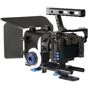 قفص كاميرا احترافي DSLR/تركيز متابعة/حزمة صندوق غير لامعة لسوني A6000 A6300 A7 A7S A7SII A7R A7RII، باناسونيك DMC-GH4 GH4 GH3، Canon M3 M5 M6، Nikon L340 إلخ in Kuwait