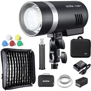 GODOX AD300 Pro 300W Flash w/60cm Softbox 2.4G 1/8000s HSS 2600mAh 0.01-1.5s وقت إعادة التدوير 320 طاقة كاملة 12W ثنائي اللون النمذجة LED متوافق مع الكاميرات Canon Nikon Sony Fuji Olympus Panasonic Pentax in Kuwait