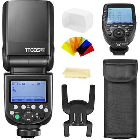 Godox TT685II-C Flash TTL 2.4GHz GN60 High Speed Sync 1/8000s Camera Speedlite Speedlight Light Compatible for Canon Cameras & Godox XPro-C Wireless Flash Trigger Transmitter in Saudi Arabia