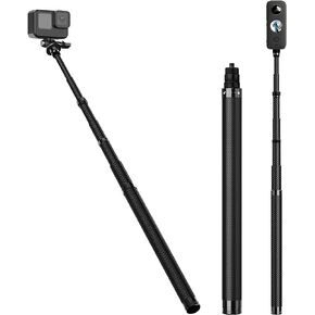 Selfie Stick Pole for GoPro Insta360 (116cm/45 inch), Carbon Fiber Waterproof Extension Monopod for Go Pro Max Hero 12 11 10 9 8 7 6 5 Insta 360 X2 X3 GO 3 DJI Action 3 4 AKASO Camera Accessories in Saudi Arabia