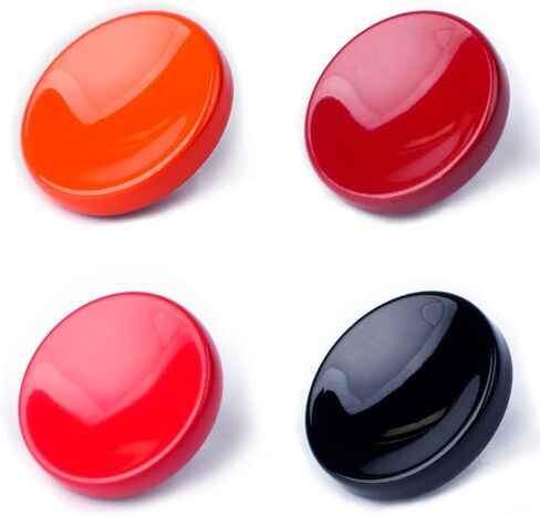 VKO Metal Soft Shutter Release Button | Delicate Camera Shutter Button Black Red Dark-red Gray 11mm Concave Surface(4 Pack) in Kuwait