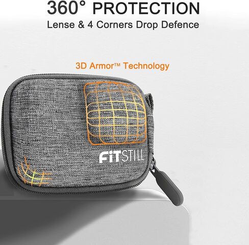 FiTSTILL Black PU Mini Carrying Case for for for Go Pro MAX2/MAX360 2025/MAX(2019),Hard Shell Travel Protective Cover Accessories Kit in Saudi Arabia