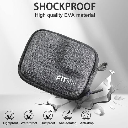 FiTSTILL Black PU Mini Carrying Case for for for Go Pro MAX2/MAX360 2025/MAX(2019),Hard Shell Travel Protective Cover Accessories Kit in Saudi Arabia