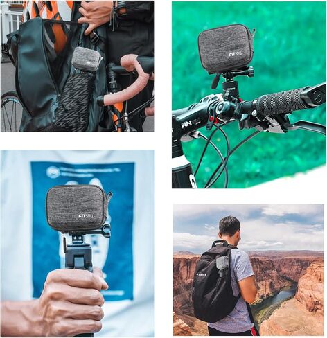 FiTSTILL Black PU Mini Carrying Case for for for Go Pro MAX2/MAX360 2025/MAX(2019),Hard Shell Travel Protective Cover Accessories Kit in Saudi Arabia