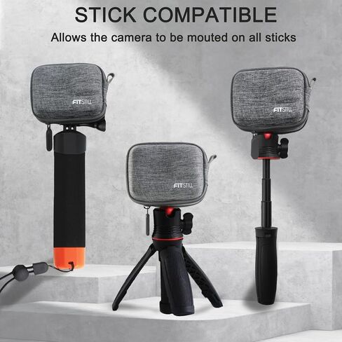 FiTSTILL Black PU Mini Carrying Case for for for Go Pro MAX2/MAX360 2025/MAX(2019),Hard Shell Travel Protective Cover Accessories Kit in Saudi Arabia