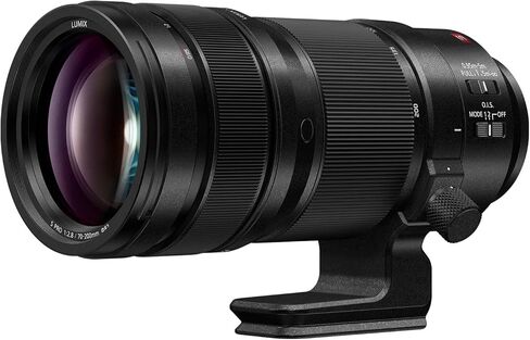 عدسة تليفوتوغرافي LUMIX S PRO 70-200 مم F2.8 من باناسونيك، حامل L كامل الإطار، مثبت الصورة البصري ومقاومة الغبار/الرذاذ/التجمد لكاميرات LUMIX S Series بدون مرآة - S-E70200 (متجددة) in Kuwait