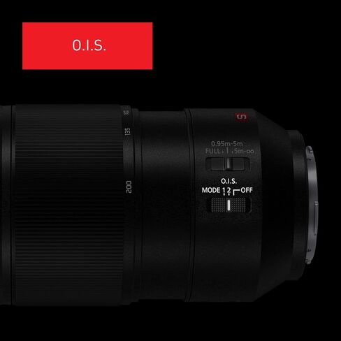 عدسة تليفوتوغرافي LUMIX S PRO 70-200 مم F2.8 من باناسونيك، حامل L كامل الإطار، مثبت الصورة البصري ومقاومة الغبار/الرذاذ/التجمد لكاميرات LUMIX S Series بدون مرآة - S-E70200 (متجددة) in Kuwait