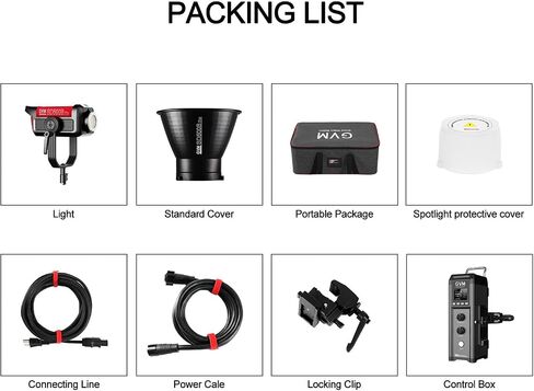 GVM Pro SD500B 500W Led Video Light، أضواء الاستوديو مع Bowen Mount، طقم إضاءة التصوير الفوتوغرافي 61600lux/1m مع غطاء قياسي 45 درجة، إضاءة فيديو الإخراج المستمر مع وحدة التحكم، CRI 97+، 2700-6800K in Kuwait