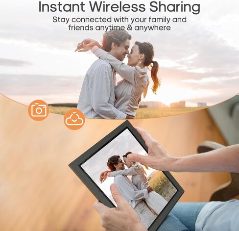 إطار صورة رقمي مقاس 15 بوصة يعمل بتقنية WiFi مع التحكم الصوتي Alexa، وإطار صورة كبير XISKT مثبت على الحائط بسعة 16 جيجابايت، وشاشة لمس IPS، وتدوير تلقائي، وسهولة الصور، ومشاركة الفيديو/هدايا للنساء والرجال والأم والأب in Kuwait
