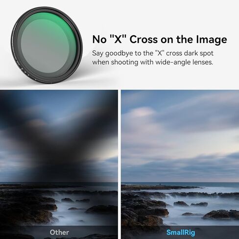 SmallRig 52mm مجموعة مرشح ND المغناطيسي المتغير، ND2-ND32 (1-5 توقفات) مرشح VND مع محول مرشح M Mount، No X Cross HD مجموعة مرشح كثافة محايدة للزجاج البصري للهاتف- 4386 in Kuwait