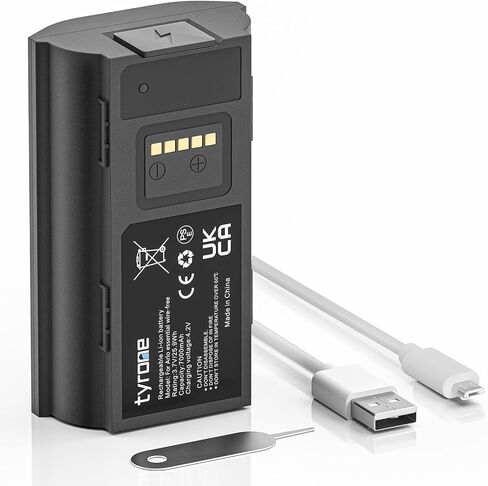 Tyrone بطارية قابلة للشحن 7000 مللي أمبير في الساعة لجرس باب يتضمن شاشة عرض فيديو Arlo Essential بدون سلك، Alro Doorbell VMA2400 AVD2001 AVD2001B in Kuwait