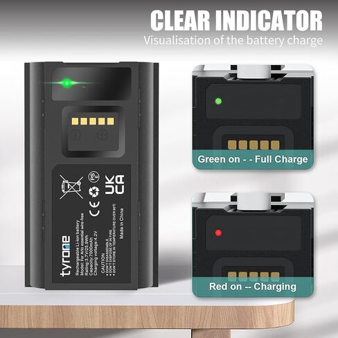 Tyrone بطارية قابلة للشحن 7000 مللي أمبير في الساعة لجرس باب يتضمن شاشة عرض فيديو Arlo Essential بدون سلك، Alro Doorbell VMA2400 AVD2001 AVD2001B in Kuwait