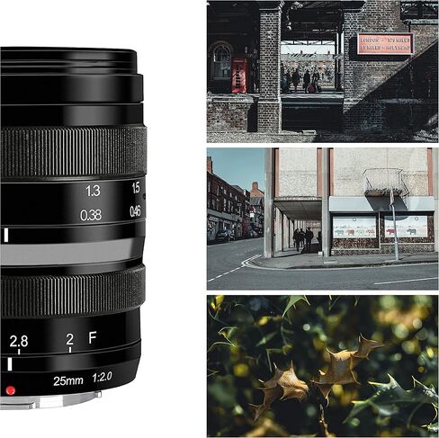 عدسة مايك 25 ملم F2.0 M43 بفتحة كبيرة منخفضة التشوه بزاوية واسعة متوافقة مع كاميرات اوليمبوس باناسونيك MFT بدون مراة GH6 OM-1 in Kuwait