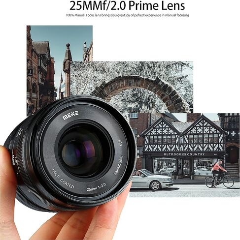 عدسة مايك 25 ملم F2.0 M43 بفتحة كبيرة منخفضة التشوه بزاوية واسعة متوافقة مع كاميرات اوليمبوس باناسونيك MFT بدون مراة GH6 OM-1 in Kuwait